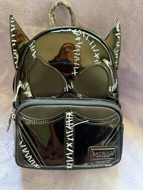 Loungefly Black Patent Catwoman 'Batman Returns' Mini Backpack. New with tags.